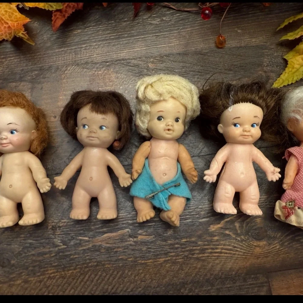 Lot of 5 small dolls vintage UNEEDA 1967 PEEWEE  Vintage
